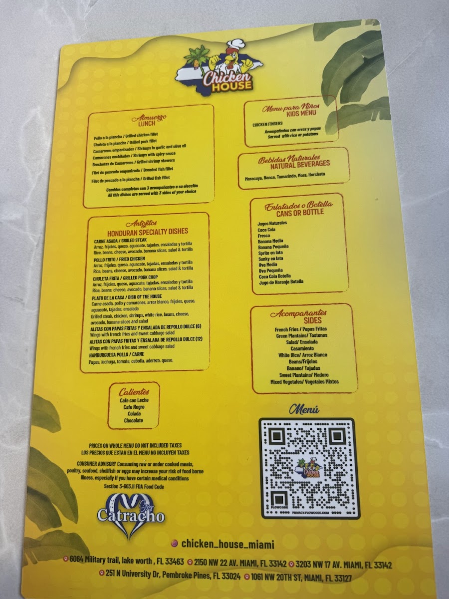 Chicken House #4 Menu - Image 1